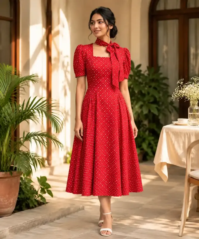 Polka Dotted Red