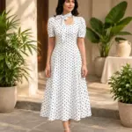Polka Dotted White