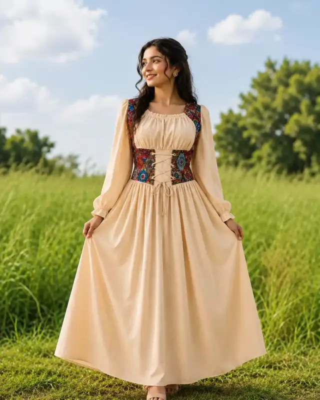 Scarlet Cream Corset Dress